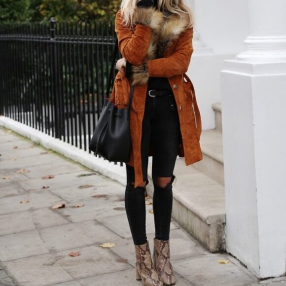 Python Print Ankle Vegan Leather Boot Sz 8 - Picture 3 of 7